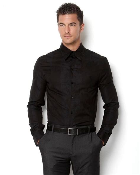 versace men's button up shirts